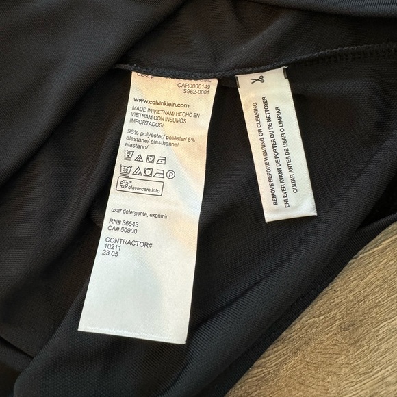 Calvin Klein Cut Out Mini Dress Black - Picture 6 of 9